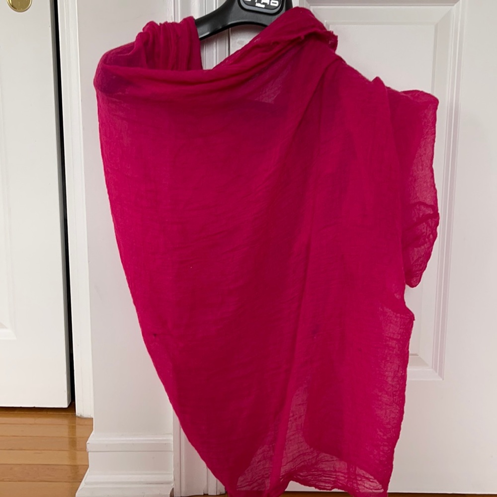 Fushia cowl neck scarf. Color Is gorgeous